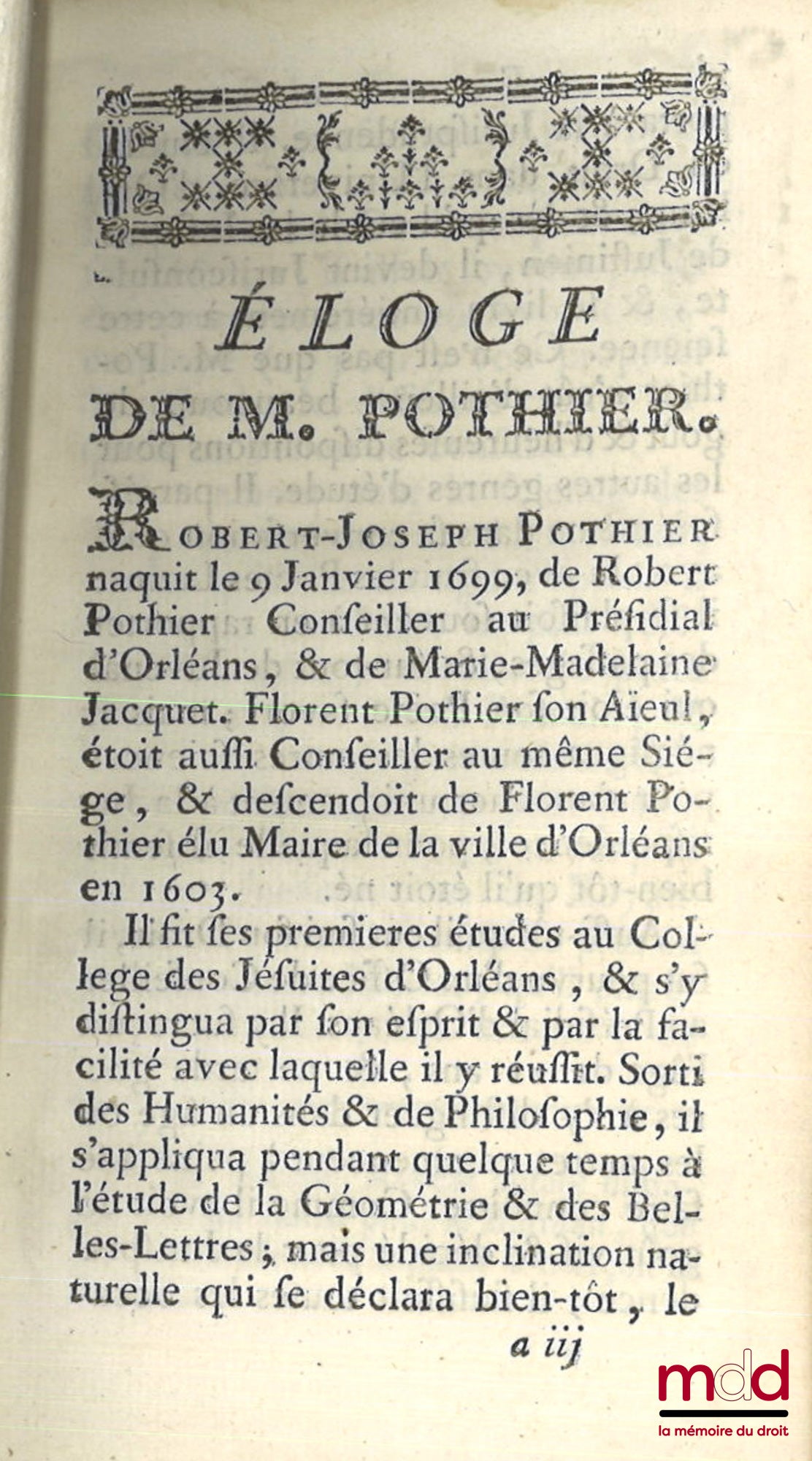 POTHIER (Robert-Joseph) – TRAITÉS DE LA POSSESSION ET DE LA PRESCRIPTION, [t. II uniquement]