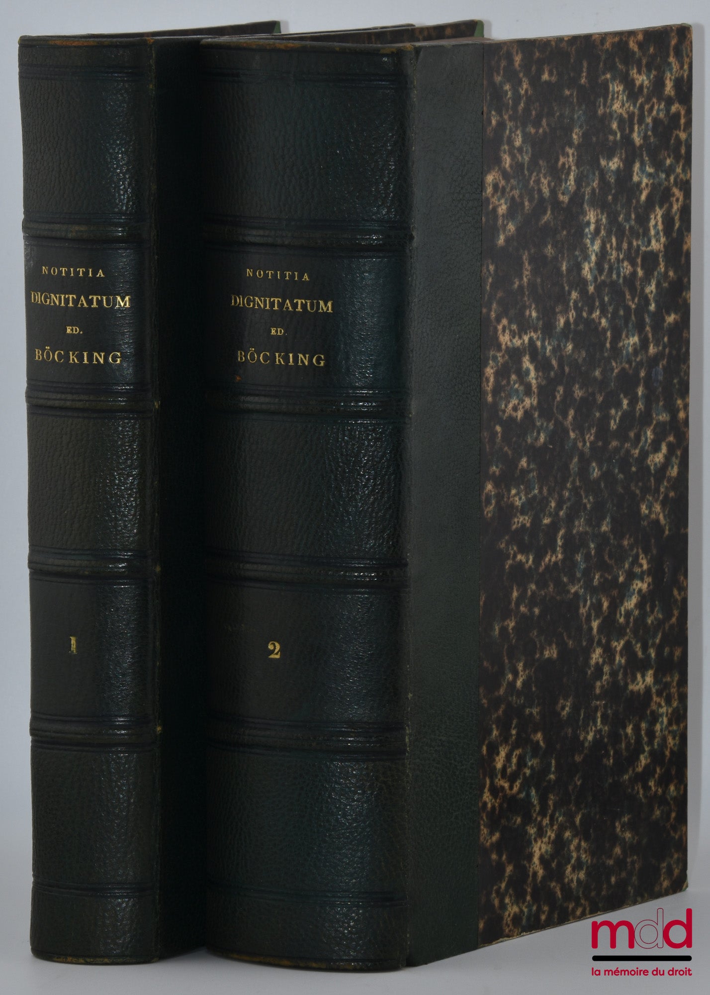 BÖCKING (Édouard) – NOTITIA DIGNITATUM ET ADMINISTRATIONUM OMNIUM TAM CIVILIUM QUAM MILITARIUM IN PARTIBUS ORIENTIS ET OCCIDENTIS. Ad Codd. MSS. Monachiensium, Romani, Parisiensium ac Vindobonensis editorumque fidem recensuit tabulis ad cod. ms. Biblioth.