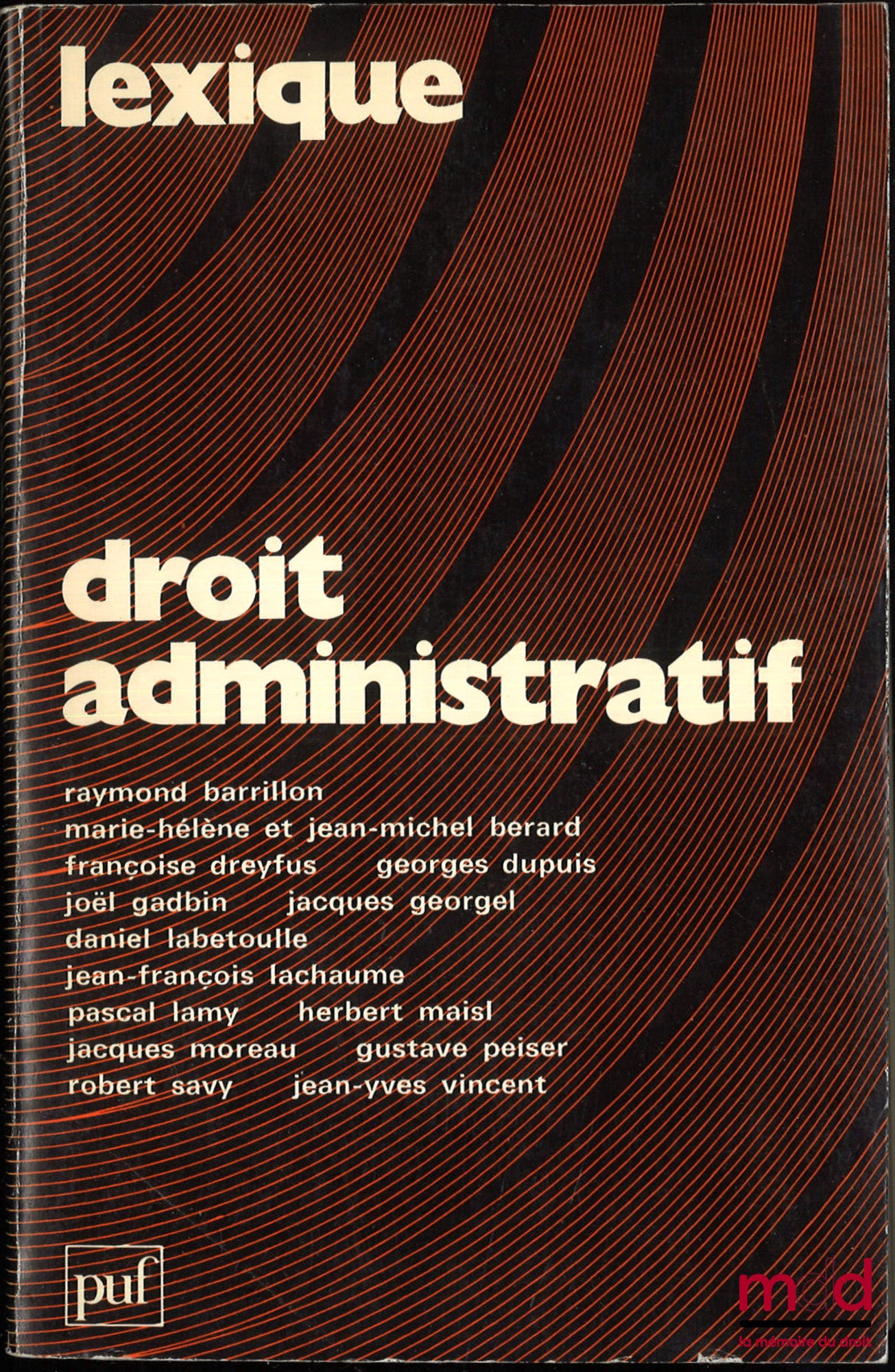 [Collectif] – LEXIQUE, DROIT ADMINISTRATIF