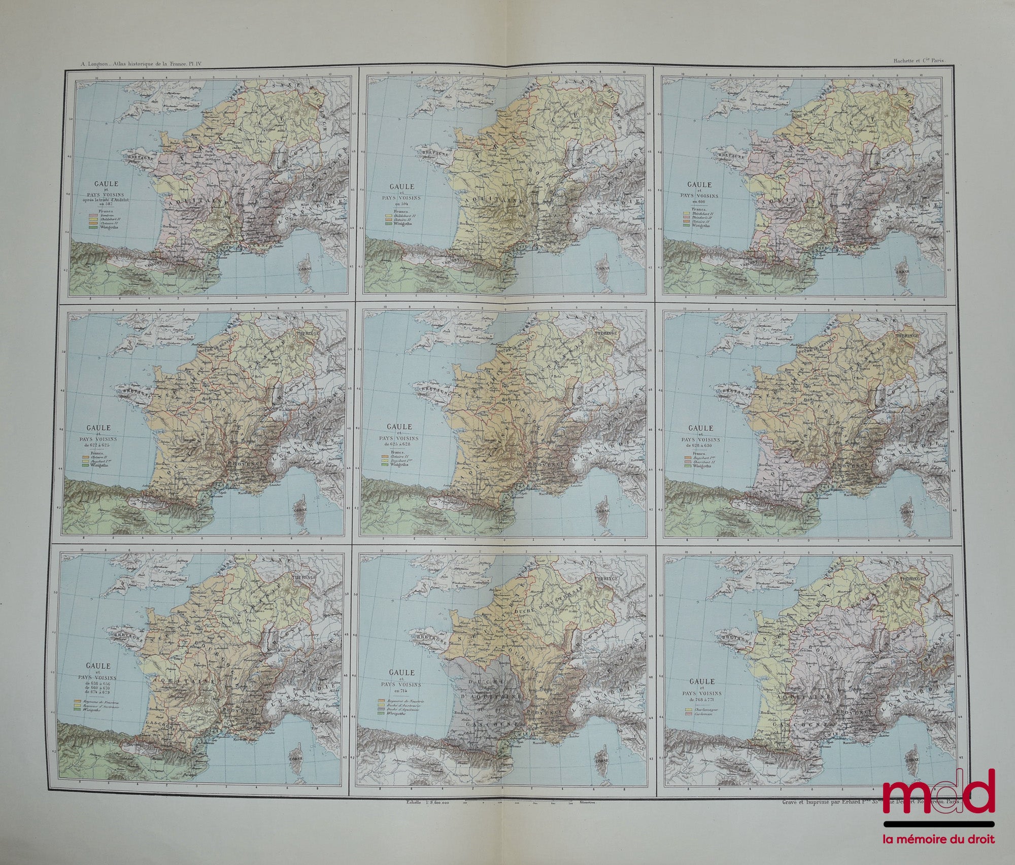 [Révolution française], BRETTE (Armand) – ATLAS DES BAILLIAGES OU JURIDICTIONS ASSIMILÉES Ayant formé unité électorale en 1789, Dressé d’après les actes de la convocation conservés aux archives nationales, Recueil de documents relatifs à la convocation de