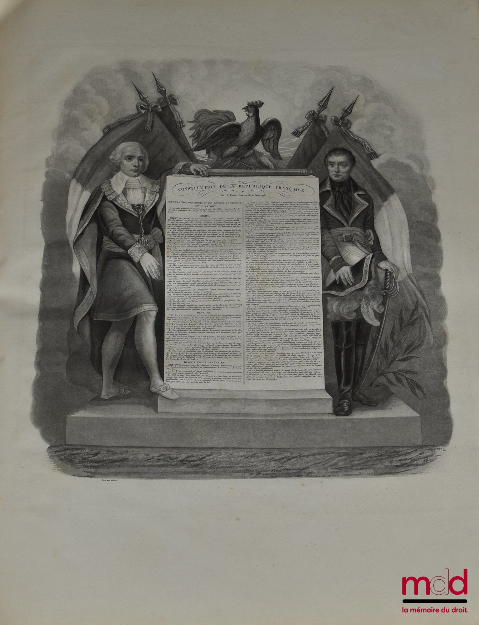 [Constitution] – PORT-FOGLIO OU ATLAS DES CONSTITUTIONS QUI ONT RÉGI LA FRANCE, Avec les portraits des hommes célèbres qui les ont fait adopter. Précédé d’un résumé de l’histoire parlementaire de France depuis 1789 jusqu’à nos jours.