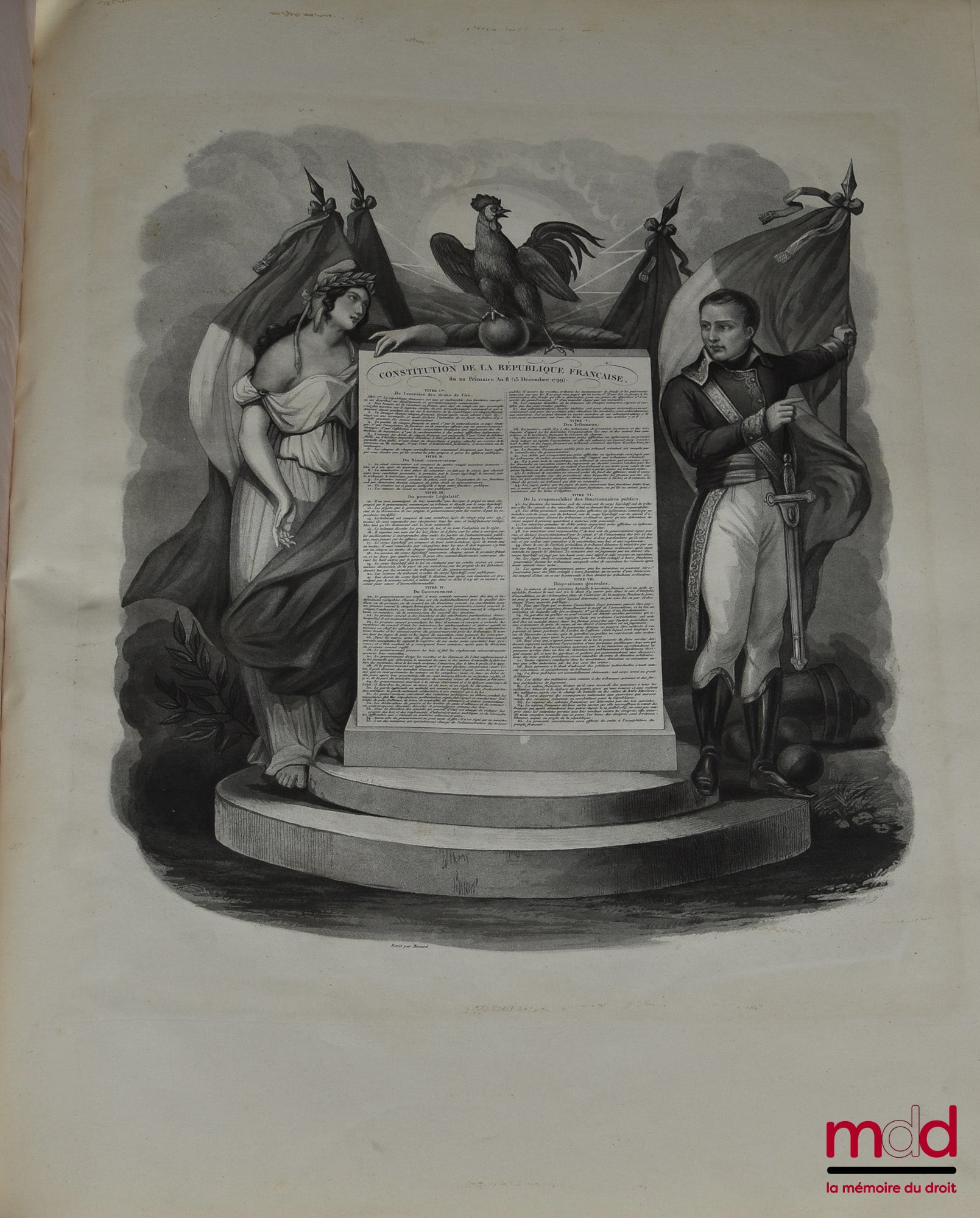 [Constitution] – PORT-FOGLIO OU ATLAS DES CONSTITUTIONS QUI ONT RÉGI LA FRANCE, Avec les portraits des hommes célèbres qui les ont fait adopter. Précédé d’un résumé de l’histoire parlementaire de France depuis 1789 jusqu’à nos jours.