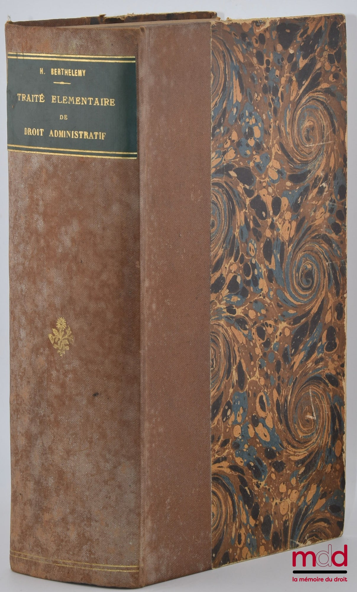 BERTHÉLEMY (Henri) – TRAITÉ ÉLÉMENTAIRE DE DROIT ADMINISTRATIF, 9e éd.