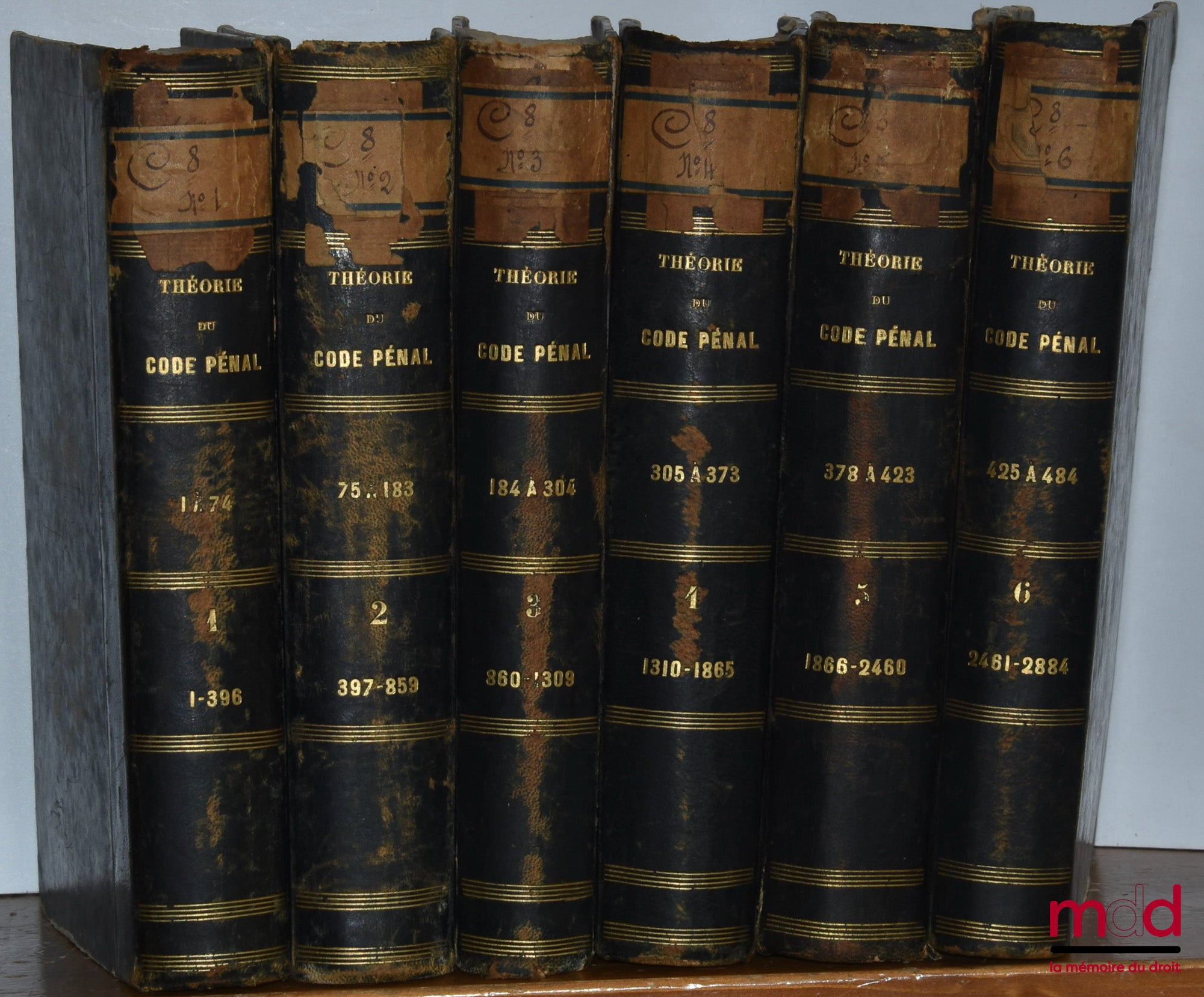 CHAUVEAU (Adolphe) et HÉLIE (Faustin-Adolphe) – THÉORIE DU CODE PÉNAL, 5e ed. entièrement revue et considérablement augmentée