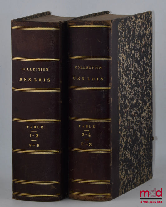 TABLE GÉNÉRALE PAR ORDRE ALPHABÉTIQUE DE MATIÈRES, DES LOIS, SÉNATUS-CONSULTES, DÉCRETS, ARRÊTÉS, AVIS DU CONSEIL D’ÉTAT, etc. PUBLIÉS DANS LE BULLETIN DES LOIS, depuis l’ouverture des États généraux, au 5 mai 1789 jusqu’à la restauration de la Monarchie