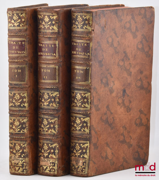 POTHIER (Robert-Joseph) – TRAITÉ DES CONTRATS DE BIENFAISANCE et TRAITÉ DES CONTRATS ALÉATOIRES, selon les règles tant du for de la conscience que du for extérieur, Nouvelle éd.