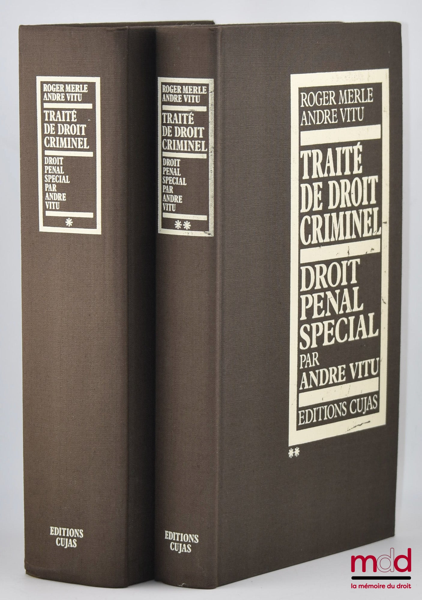 MERLE (Roger) et VITU (André) – TRAITÉ DE DROIT CRIMINEL, t. I et II : Droit pénal spécial, [Première édition]