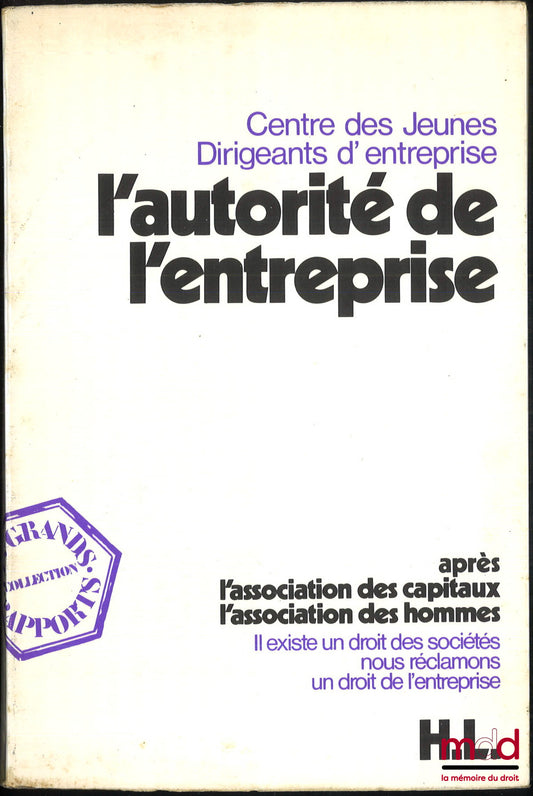 [Collectif] – L’AUTORITÉ DE L’ENTREPRISE