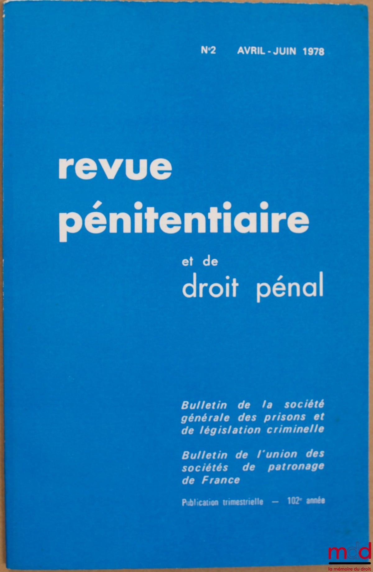 Periodical – PENITENTIARY AND CRIMINAL LAW REVIEW, April-June 1978