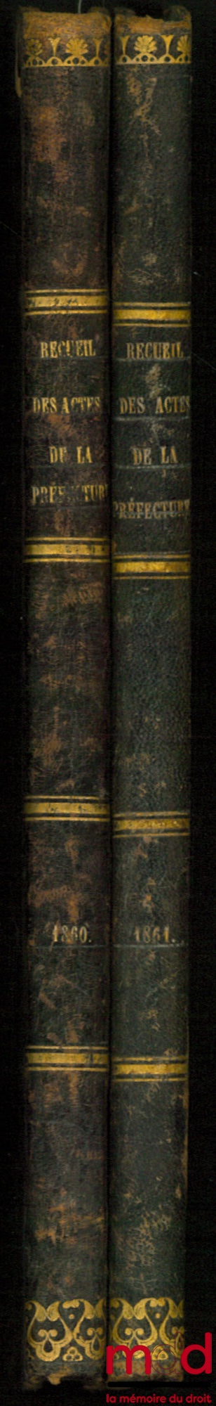 COLLECTION OF ACTS OF THE PREFECTURE OF DORDOGNE, years 1860, 1861