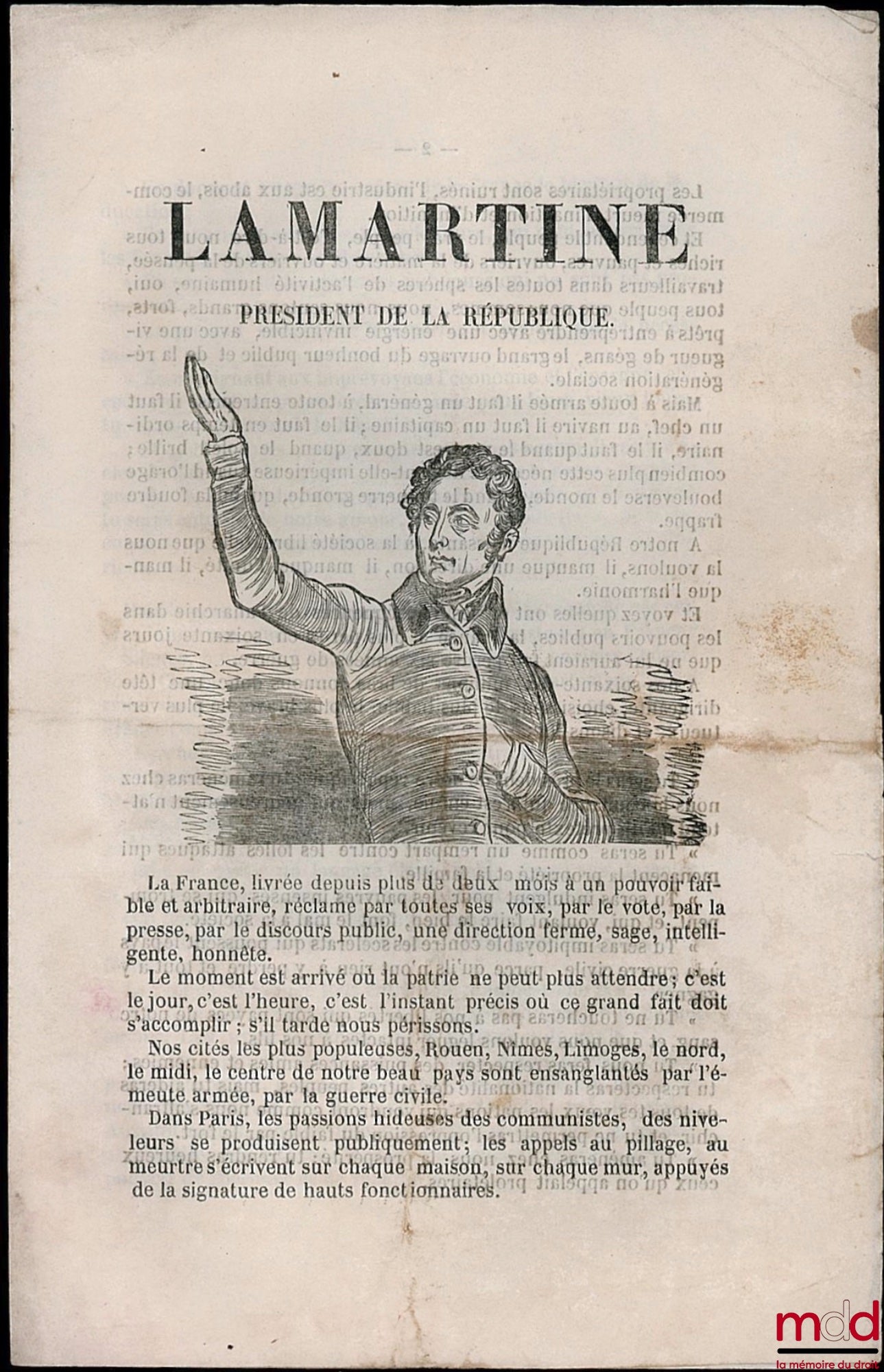 LAMARTINE, PRÉSIDENT DE LA RÉPUBLIQUE