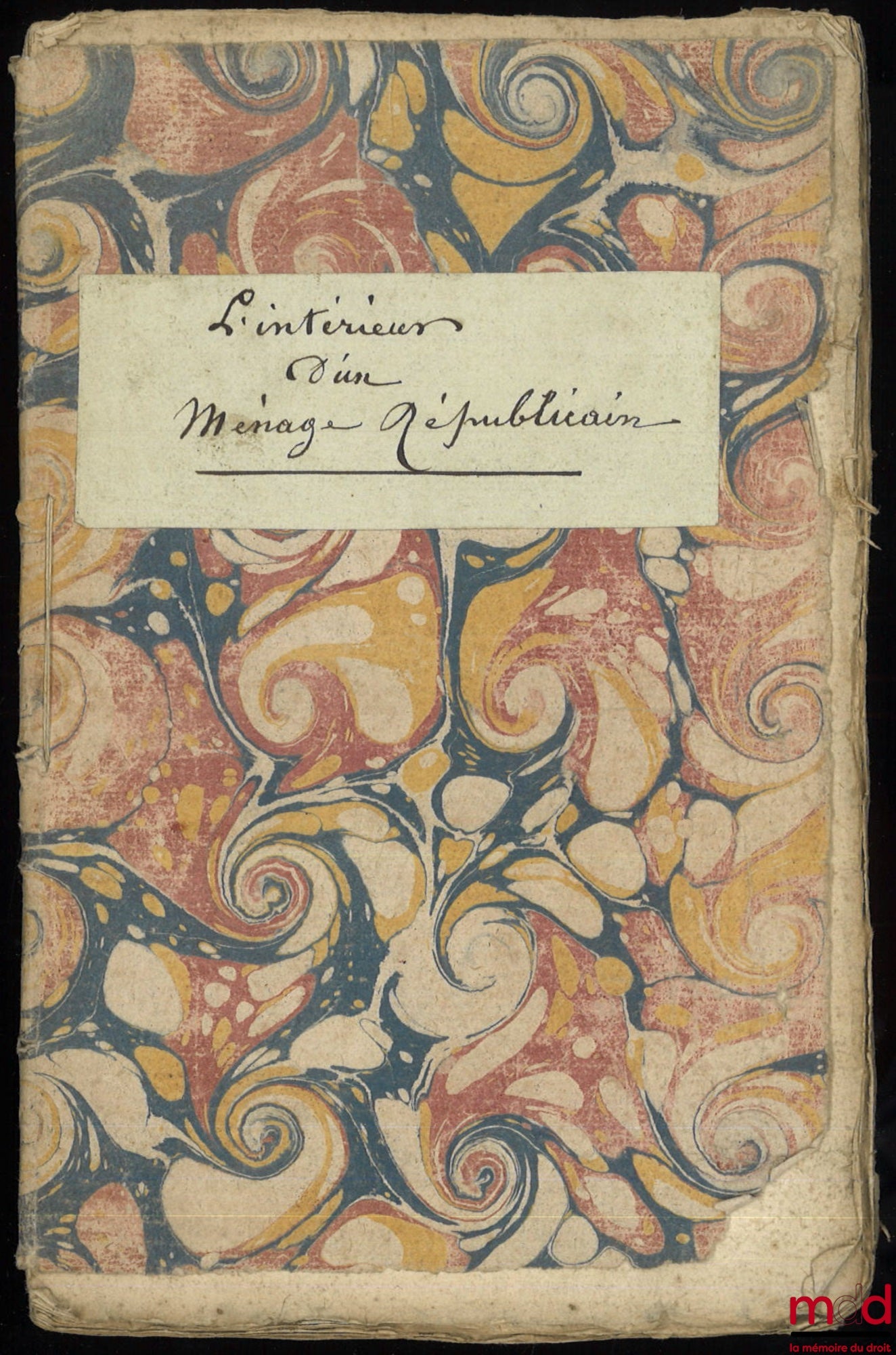 CHASTENET – THE INTERIOR OF A REPUBLICAN HOUSEHOLD, comic opera in one act and in Vaudevilles (…) performed for the first time at the Théâtre de l'Opéra-comique National on rue Favart, on 15 Nivôse, year 2 of the Republic, Original Edition